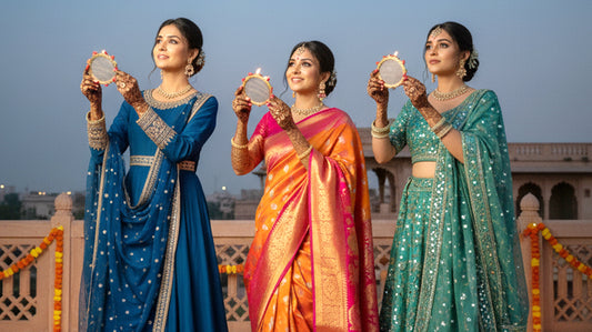 Karwa Chauth Saree, Suit and Lehenga Makeup Look