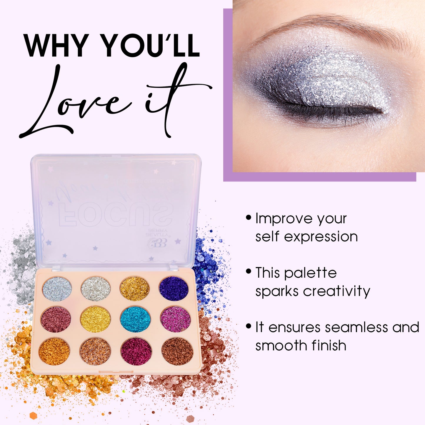 Beauty Berry Focus Your Attitude Glitter Palette
