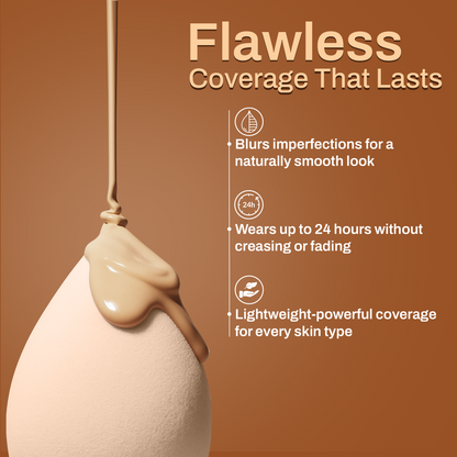 Matte Match Transferproof High Coverage Foundation + FREE Blender