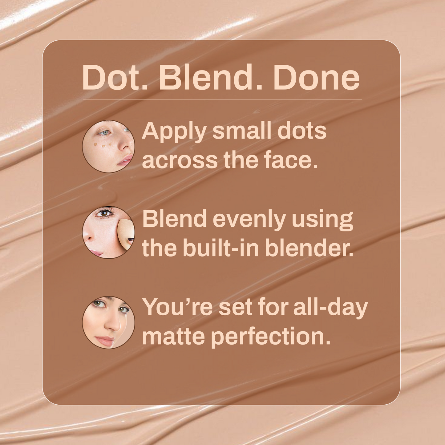 Matte Match Transferproof High Coverage Foundation + FREE Blender