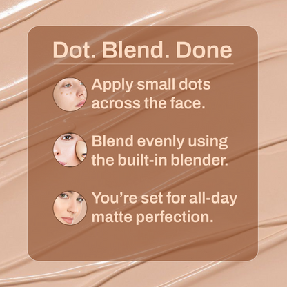 Matte Match Transferproof High Coverage Foundation + FREE Blender