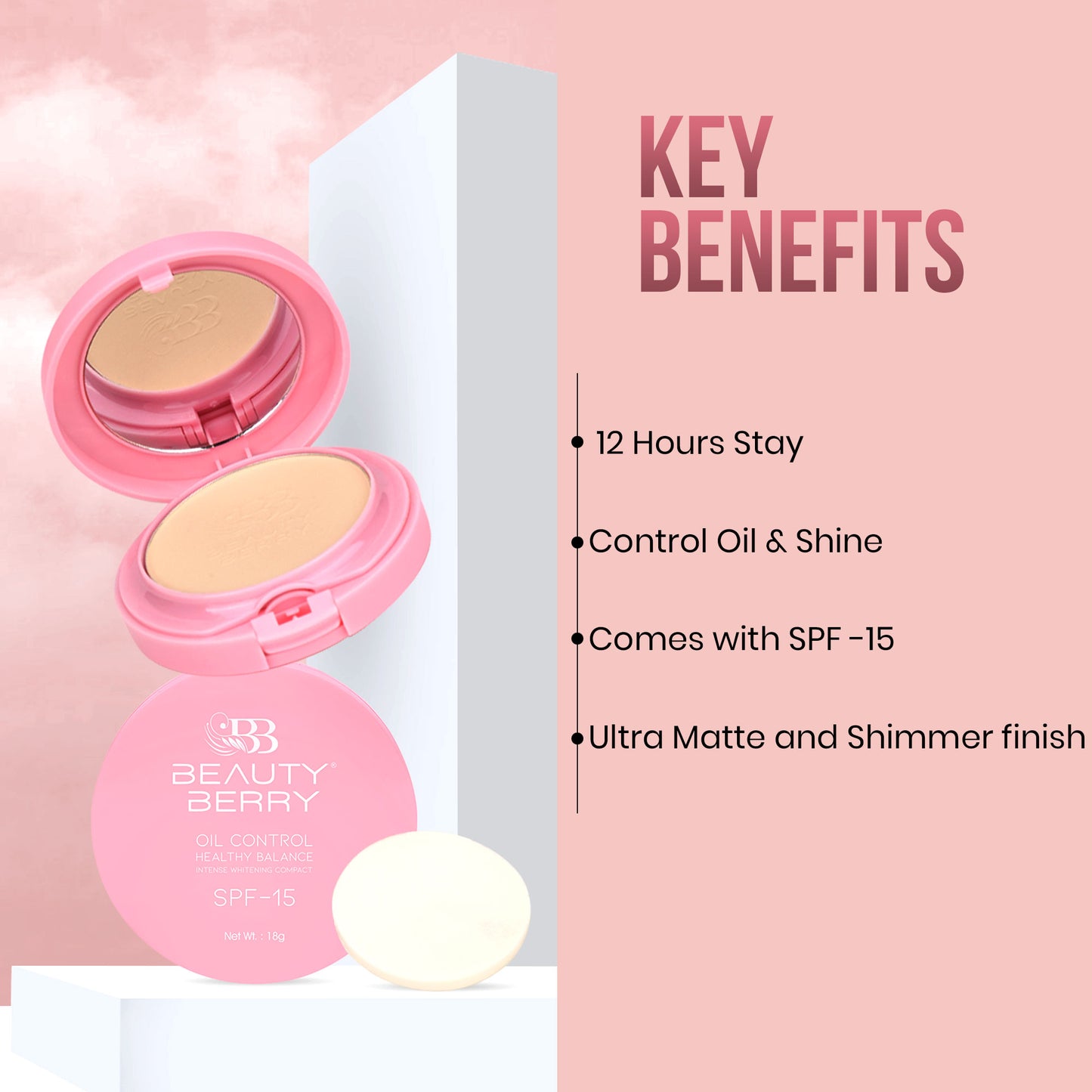 Beauty Berry Oil Control Healthy Balance Intense Whitening Compact Powder