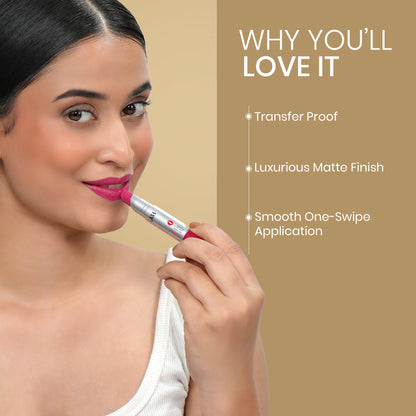 Beauty Berry Kiss Proof  Non Transfer Matte Lipstick