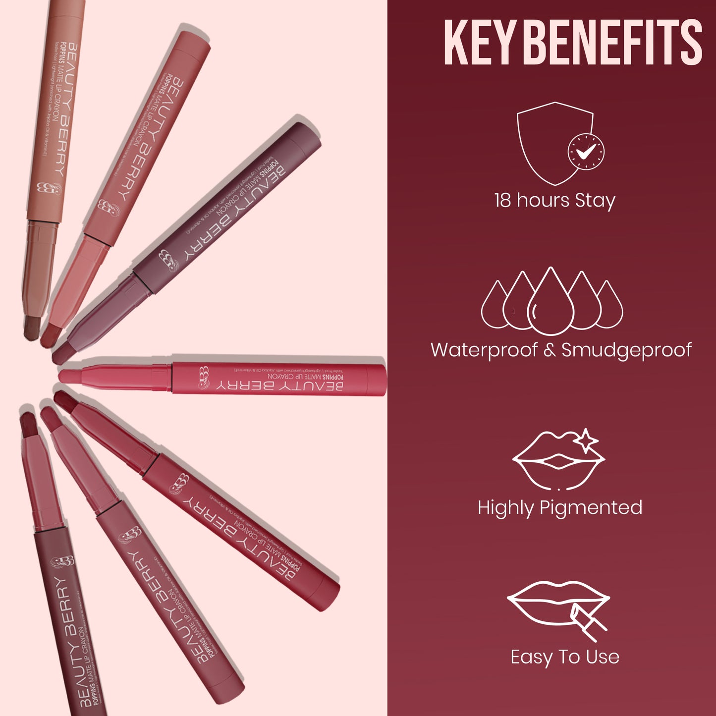 Beauty Berry Poppins Matte Lip Crayon