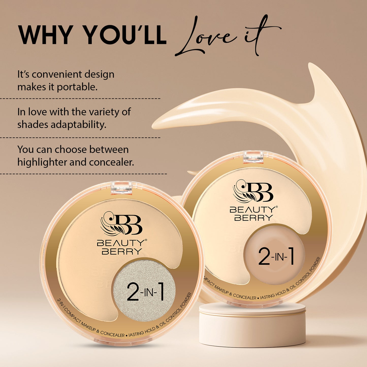Beauty Berry 2 in 1 (Concealer + Powder)