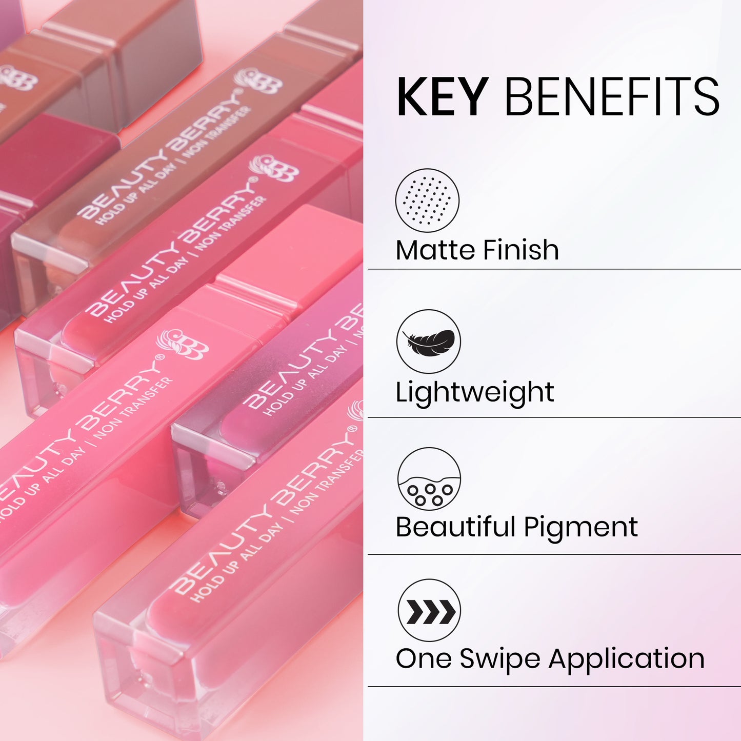 Beauty Berry Hold Up All Day Non Transfer Lipstick